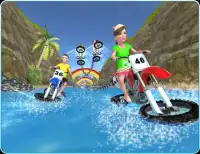 Kids Water Surfing Chained Bike Race Screen Shot 5