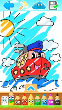 Transport coloring pages Screen Shot 4