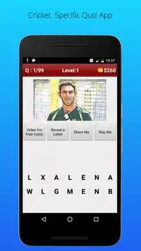 Cricket Quiz : Guess The Cricketer Game Free 2017 Screen Shot 1