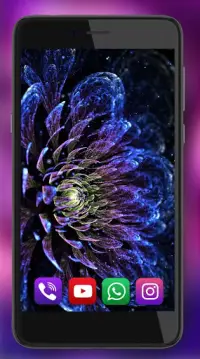 Fantasy Neon Flowers Live Wallpaper Screen Shot 3
