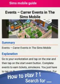 Sims mobile guide 2018 Screen Shot 3