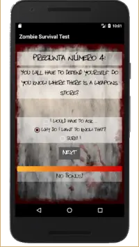 Zombie Survival Test (QUIZ) Screen Shot 2
