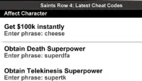 Cheat Codes for Saints Row 4 Screen Shot 1