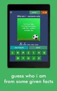 Football Quiz Game: Game tebak pemain sepak bola Screen Shot 8