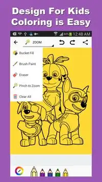 Puppy Patrol Coloring Paws Screen Shot 1