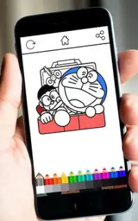 Coloring Doramon Screen Shot 3