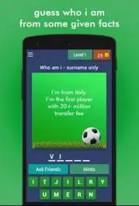 Football Quiz Game: Game tebak pemain sepak bola Screen Shot 0