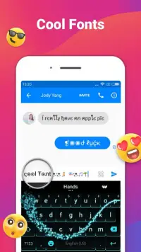 iMore চতুর Emojis কীবোর্ড - শীতল ফন্ট GIFs কীবোর্ড Screen Shot 6