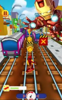 Subway ironman Rush: avengers, Superhero Game Screen Shot 0
