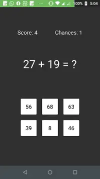 Math Test Screen Shot 4