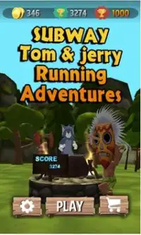 Subway Tom and Jerry running Adventure Screen Shot 1