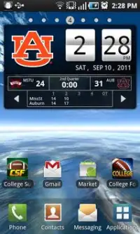 Auburn Tigers Live Clock Screen Shot 0