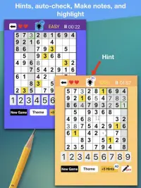 스도쿠 2in1 - 로직 퍼즐 두뇌 게임 Screen Shot 6