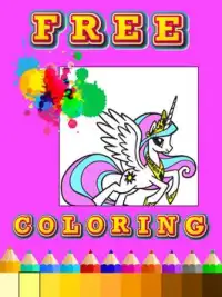 Dibujo colorear little pony Screen Shot 0