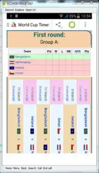 t20 World Cup Fixture & Info Screen Shot 4