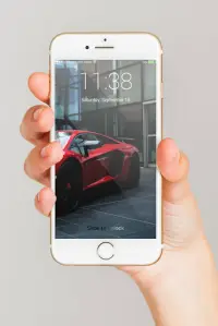 Sports Car Lock Screen Notifications & Fingerprint Screen Shot 0