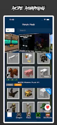 Morph Addons For Minecraft PE Screen Shot 0