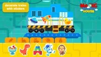 Kids Train Game: Design Drive Puzzles Coloring Screen Shot 2