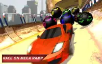 Besar Mega Lereng Mobil Balap Stunts Simulator Screen Shot 1