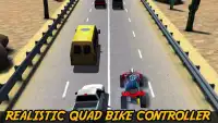 चरम ट्रैक्टर बाइकर रेस: राजमार्ग बहती 3 डी गेम Screen Shot 2