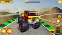 राक्षस ट्रक स्टंट खेल: पहाड़ी चढ़ाई रेसिंग Screen Shot 1