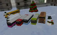 버스 겨울 주차장 - 3D 게임 Screen Shot 2