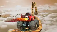 Impossible 4x4 Monster Truck:Rooftop Tricky Stunts Screen Shot 3