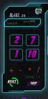 Math 24 - Brain Training Math Card Game Screen Shot 0