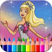 Coloring barbie light star   new