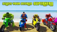 Superheroes Tricky Motorbike Stunt Screen Shot 2