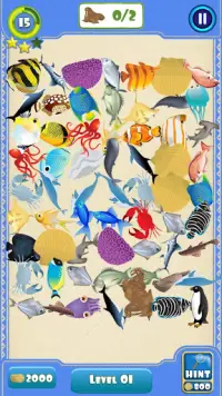 해양 생물 동물 게임 무료 숨은 그림 찾기 게임 무료 숨은 그림 찾기 Screen Shot 2
