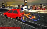 cidade bicicleta cavaleiro 3D Screen Shot 4