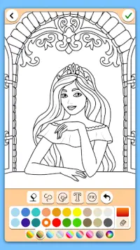 Princess Coloring Game Screen Shot 1