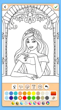 Colorir princesa jogo Screen Shot 1