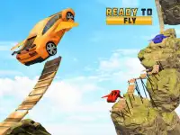 Flying Car Mountain Stunts Screen Shot 8