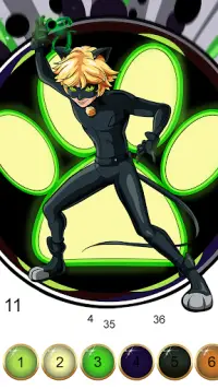 Miraculous Ladybug & Cat Noir. Color by number Screen Shot 2