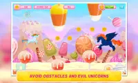 Pony in Candy World - Petualangan Arcade Game Screen Shot 2