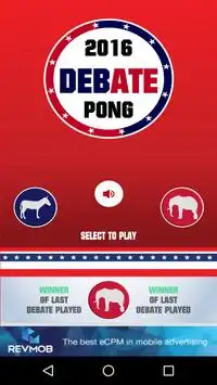 2016 Debate Pong. Screen Shot 0