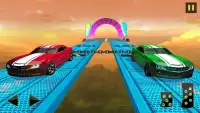 Impossible Flying Chained Car Games Screen Shot 5