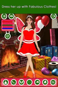 クリスマスの女の子がゲームをドレスアップ Screen Shot 1