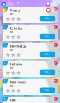 EXO Piano Tiles Best KPOP Offline Screen Shot 2