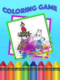 Coloring moomim book Screen Shot 2
