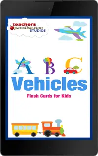 बच्चों ABCs वाहन फ़्लैश कार्ड Screen Shot 8