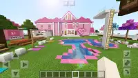 Pink House Minecraft Supermansion Girl Games Free Screen Shot 2