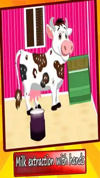 Корова Молочная ферма девочка Screen Shot 11