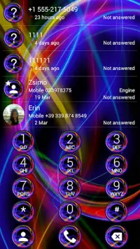 Dialer Theme Neon Abstract Screen Shot 1