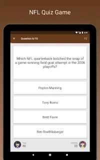 Fan Quiz for NFL Screen Shot 3