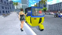 Modern Tuk Tuk Auto Rickshaw: Driving Sim Games Screen Shot 0