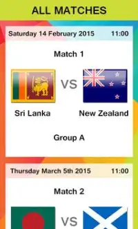 Cricket Worldcup 2015 Screen Shot 2
