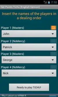 Get Points Tichu (English) Screen Shot 2